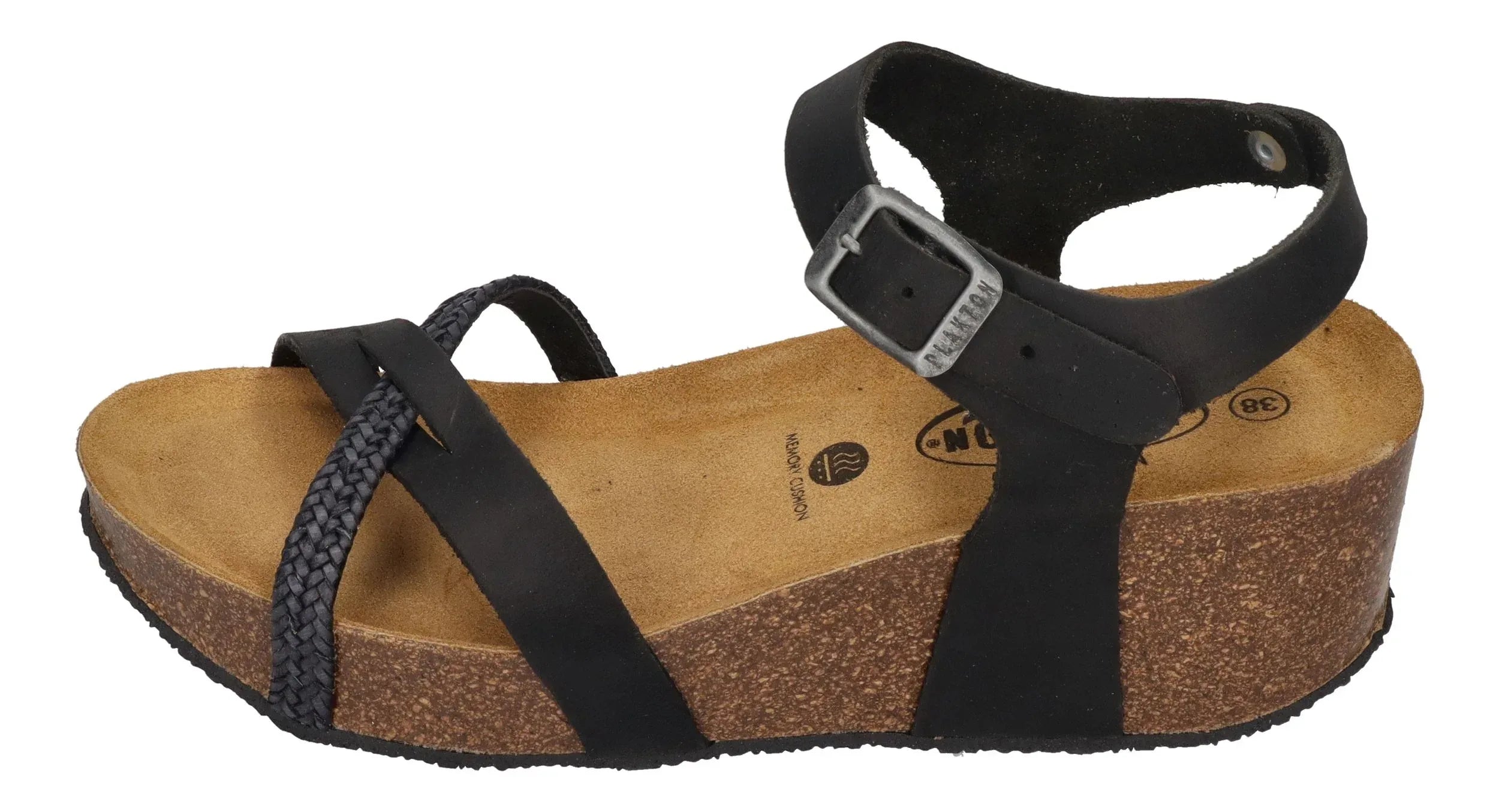 PLAKTON Damen Sandaletten SO FINAL 875087 trenza negro