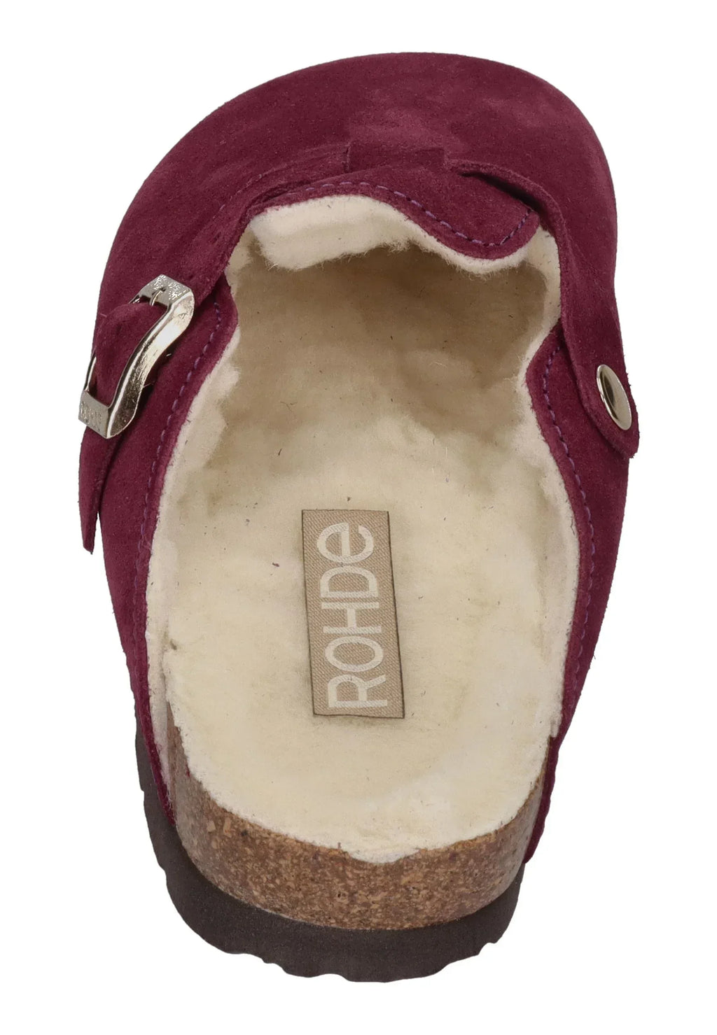 ROHDE Damen gefütterte Clogs - Hausschuhe ALBA 6069-58 aubergine