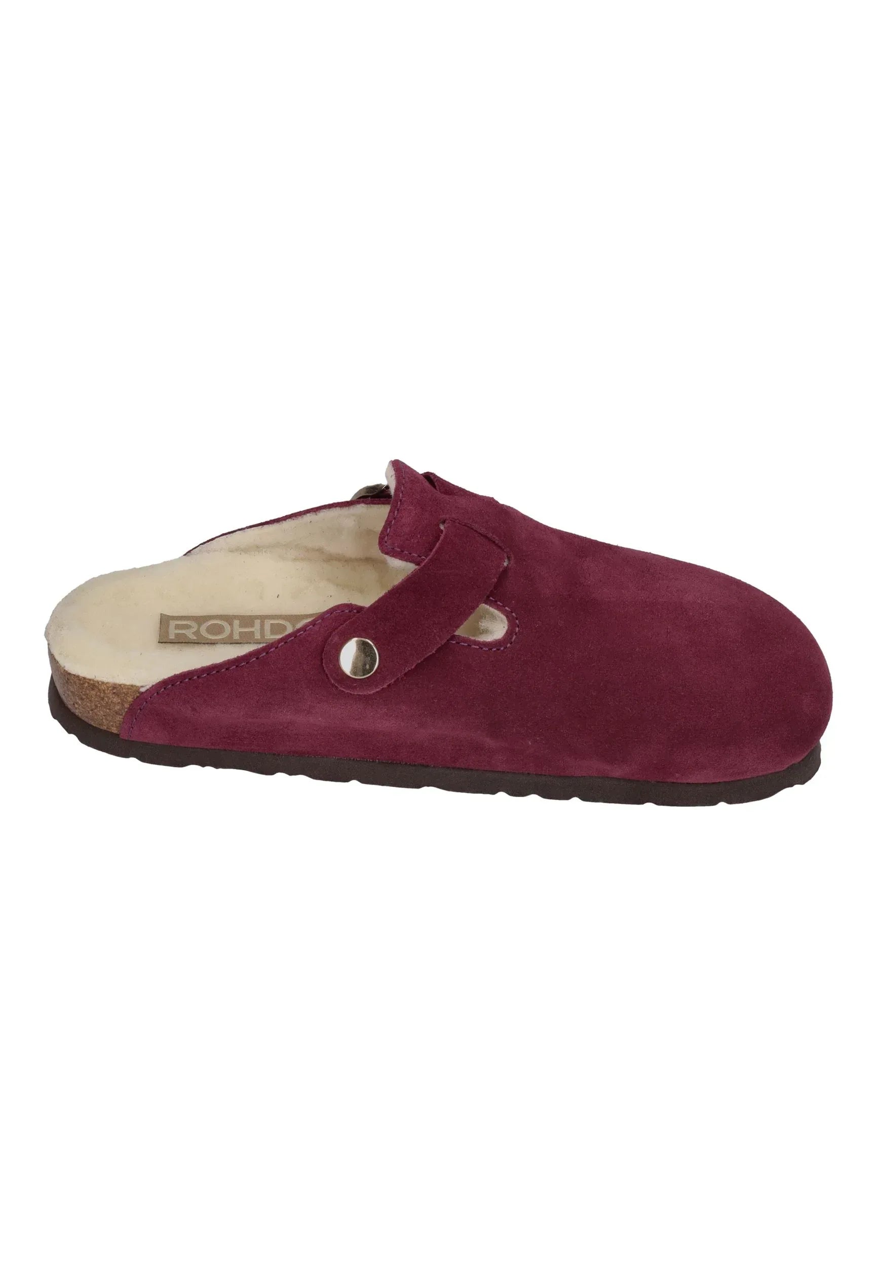 ROHDE Damen gefütterte Clogs - Hausschuhe ALBA 6069-58 aubergine