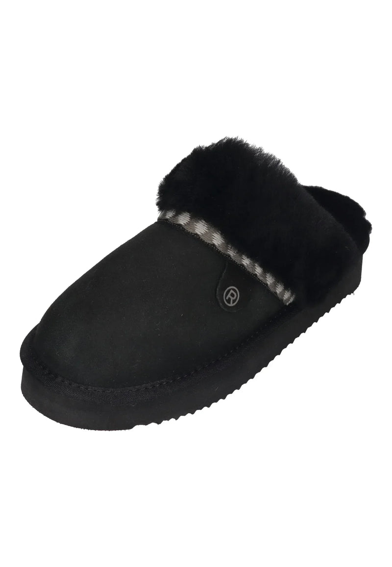 ROHDE Damen Lammfell Hausschuhe - GENOVA 7080 schwarz