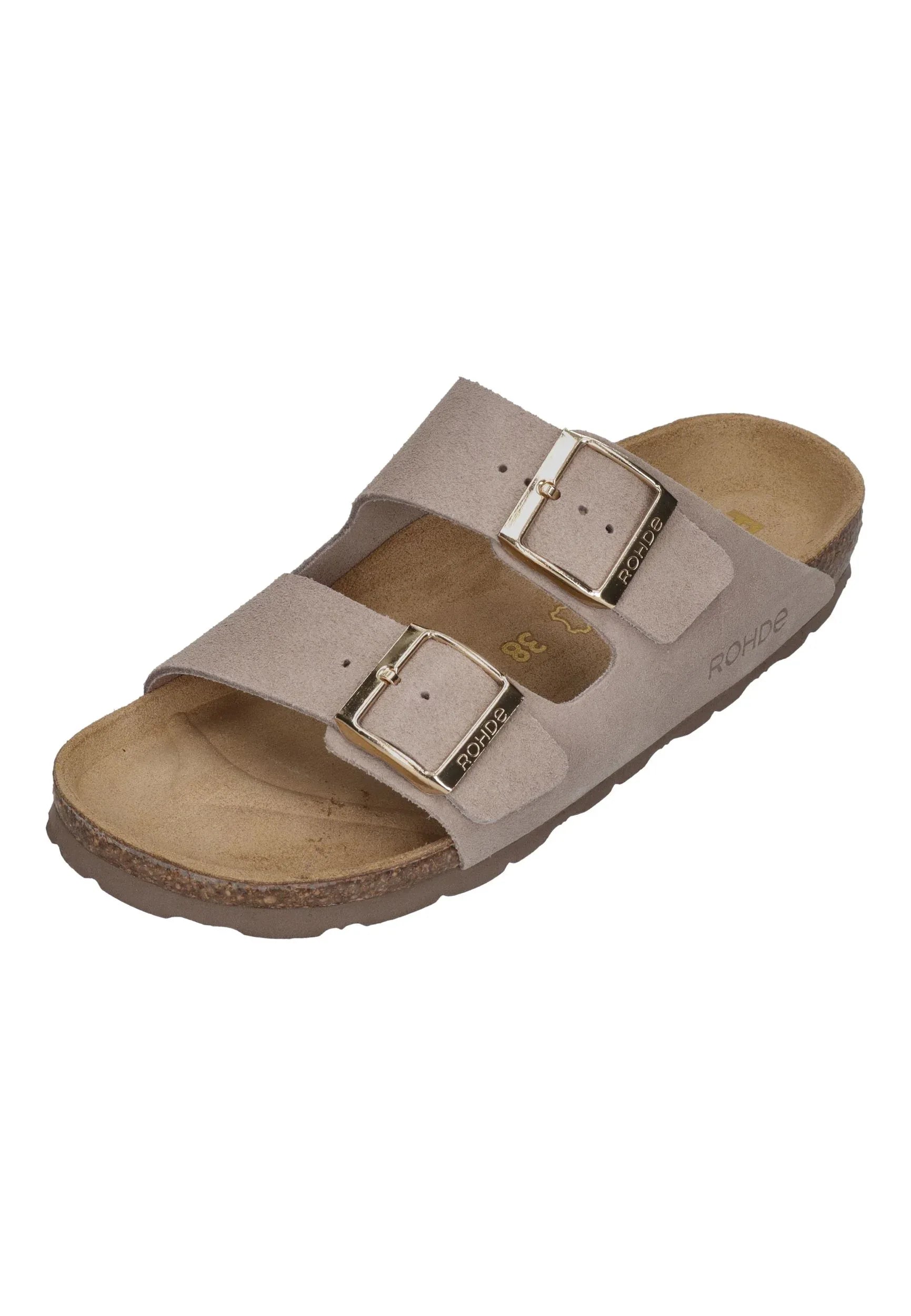 ROHDE Damen Pantoletten ALBA 5590-17 leinen – Pantoletten - Grau | shoedealo.shop