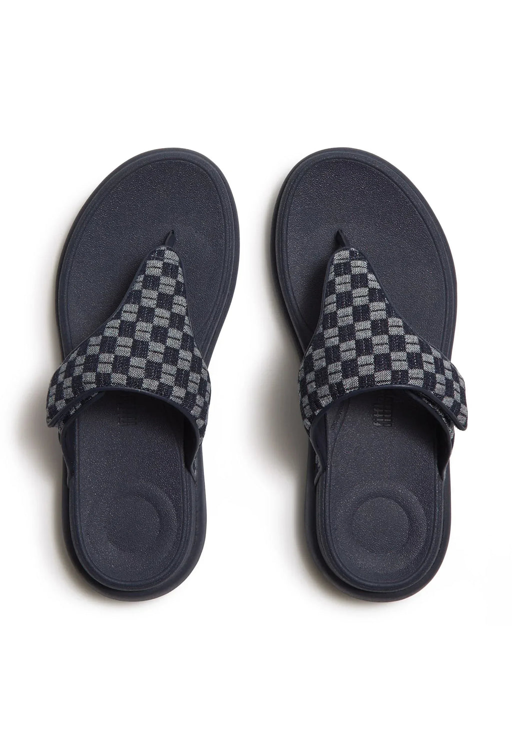 FitFlop - F-MODE GO ADJ. CHECKERBOARD-DENIM TOE-POST SANDALS - Unisex - Zehentrenner | Nur bei shoedealo.shop, deinem O – Bild 6