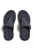 FitFlop - F-MODE GO ADJ. CHECKERBOARD-DENIM TOE-POST SANDALS - Unisex - Zehentrenner | Nur bei shoedealo.shop, deinem O – Bild 6