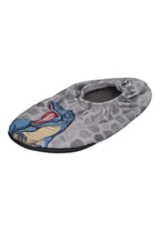 SLIPSTOP Kinder Hausschuhe Badeschuhe GOLIATH T-Rex Grau