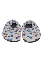 SLIPSTOP Kinder Hausschuhe Badeschuhe HARVESTER Traktoren Grau