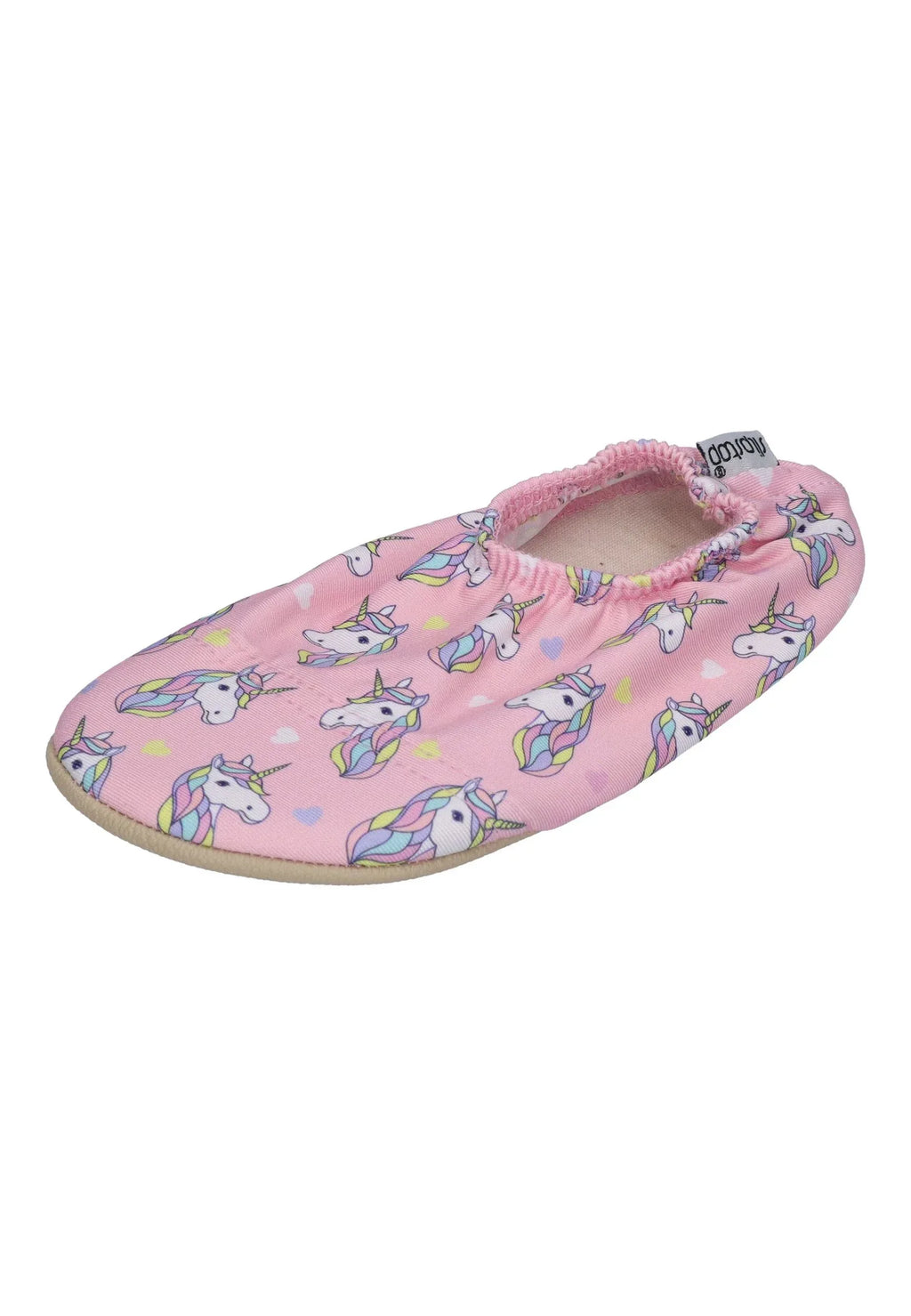 SLIPSTOP Kinder Hausschuhe Badeschuhe MYTHOS Einhörner hellrosa