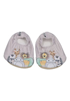 SLIPSTOP Kinder Hausschuhe Badeschuhe SAY CHEESE Tiere beige