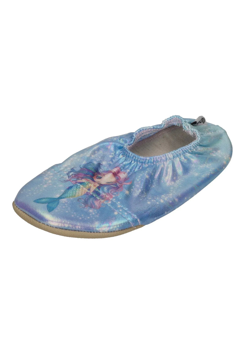 SLIPSTOP Kinder Hausschuhe Badeschuhe SEAMAID Meerjungfrau Blau-Lila