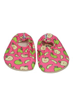 SLIPSTOP Kinder Hausschuhe Badeschuhe VERDE Äpfel pink