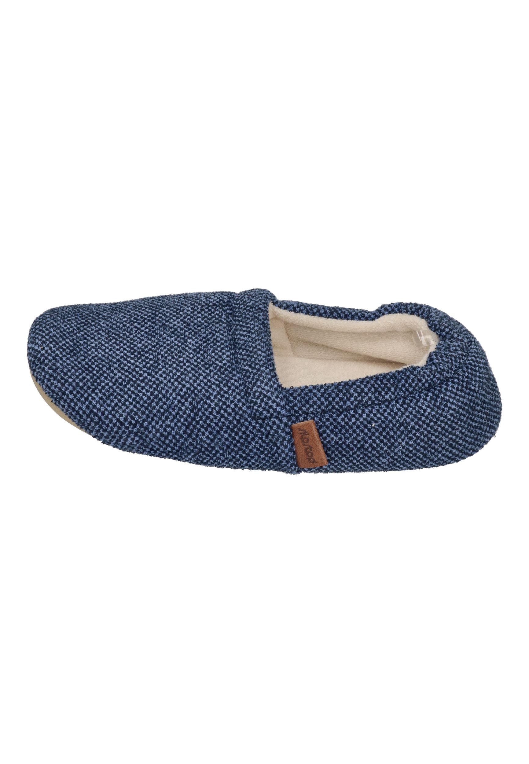 SLIPSTOP Erwachsene Hausschuhe Bootie INDIGO dunkelblau meliert