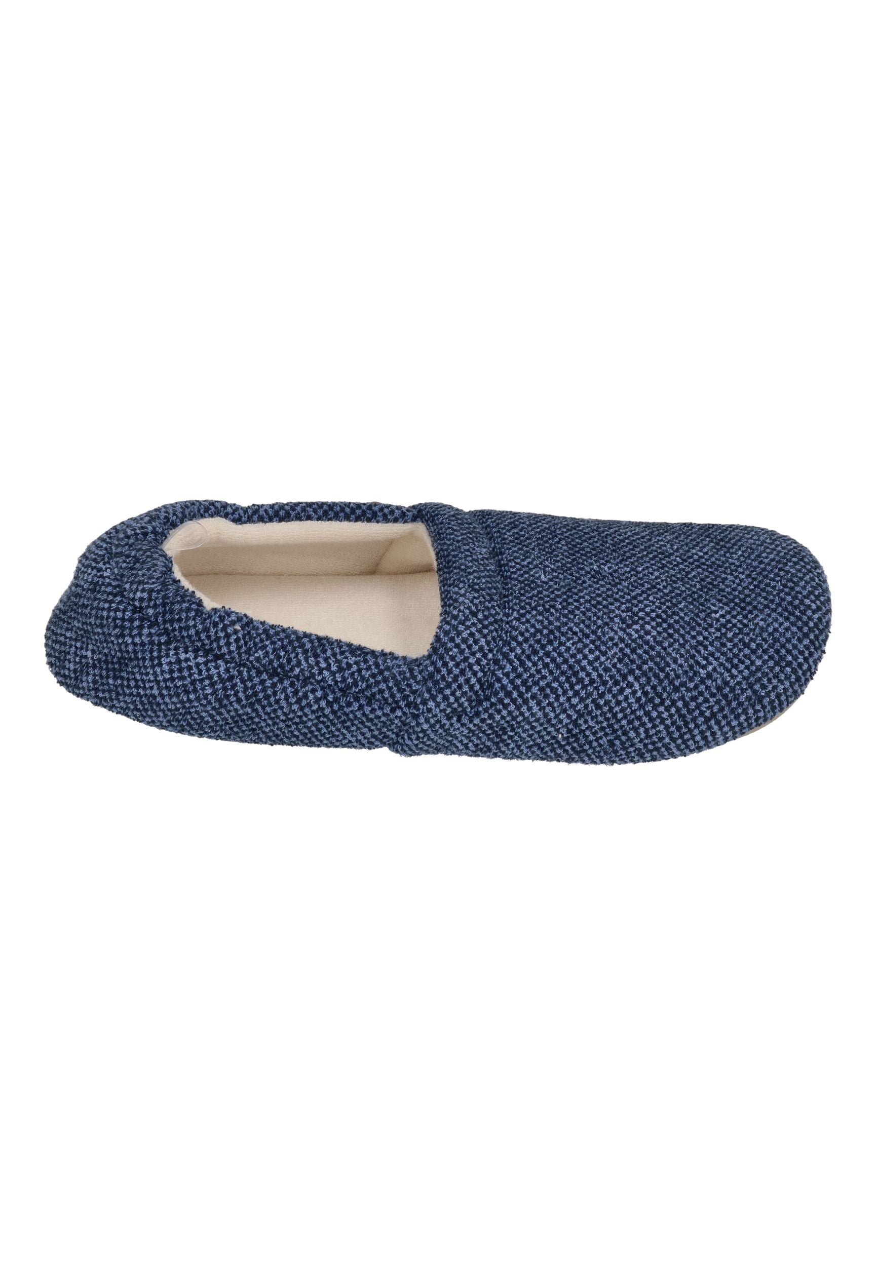 SLIPSTOP Erwachsene Hausschuhe Bootie INDIGO dunkelblau meliert
