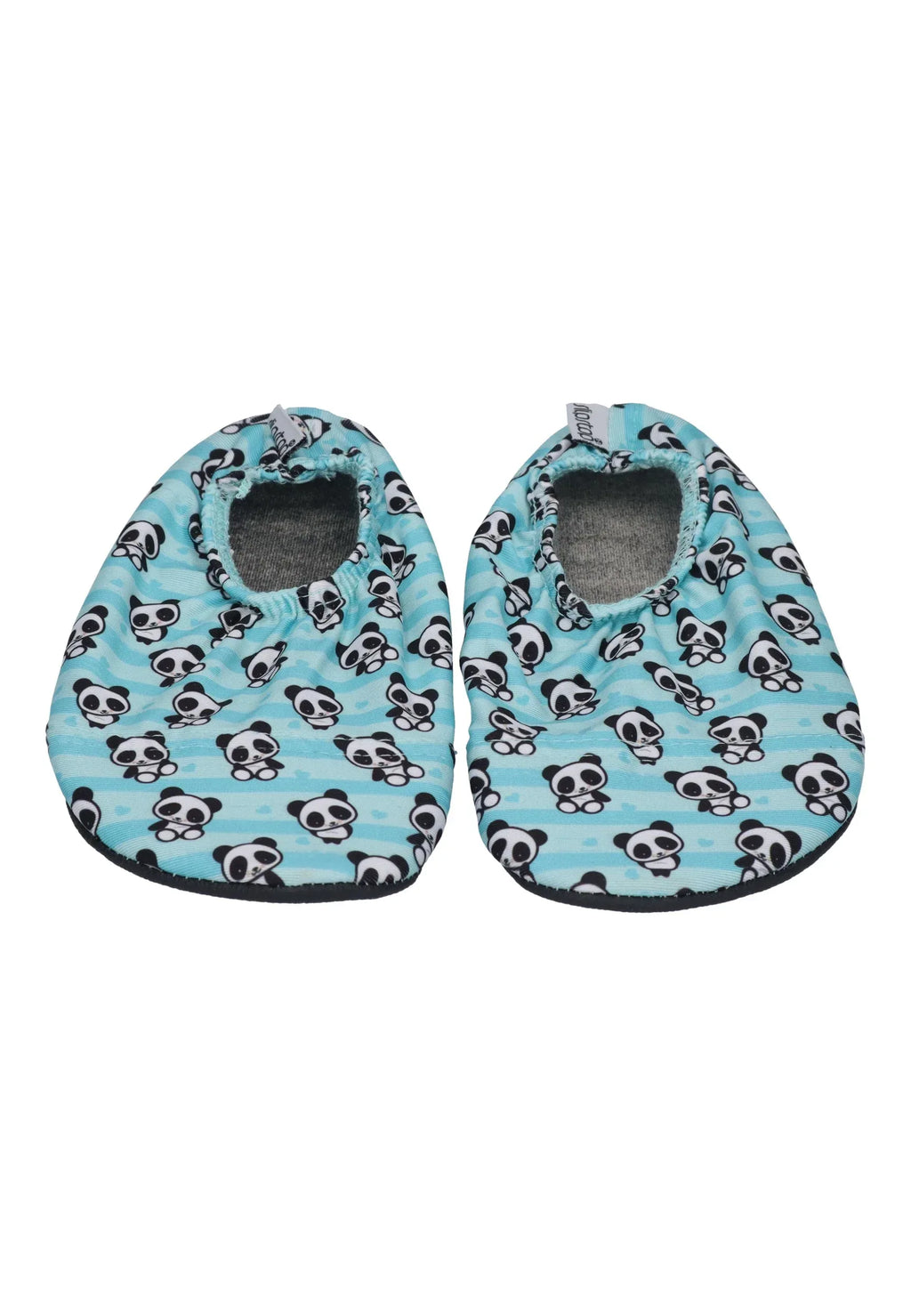 SLIPSTOP Hausschuhe Badeschuhe CUBS BLUE Panda hellblau