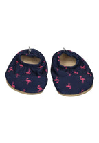 SLIPSTOP Hausschuhe Badeschuhe ELLA Flamingos navy pink