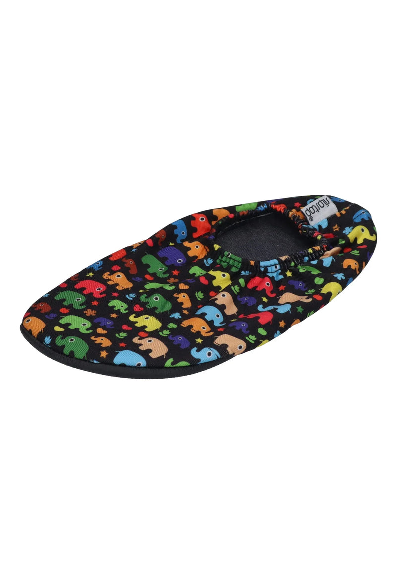 SLIPSTOP Hausschuhe Badeschuhe ROMPY Elefanten bunt