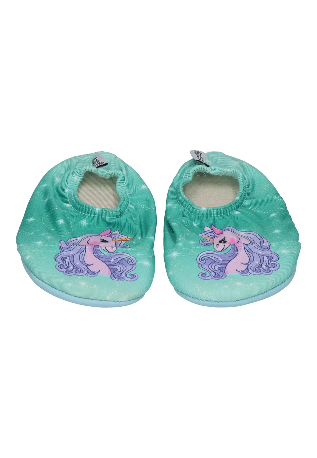 SLIPSTOP Kinder Hausschuhe Badeschuhe BELLISIMA Einhorn türkis