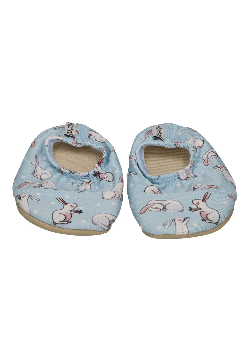 SLIPSTOP Kinder Hausschuhe Badeschuhe BUNNY hellblau