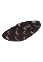 SLIPSTOP Kinder Hausschuhe Badeschuhe Black Teckles Dackel schwarz