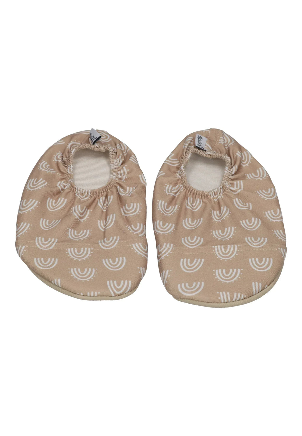 SLIPSTOP Kinder Hausschuhe Badeschuhe CARAMEL Regenbogen beige
