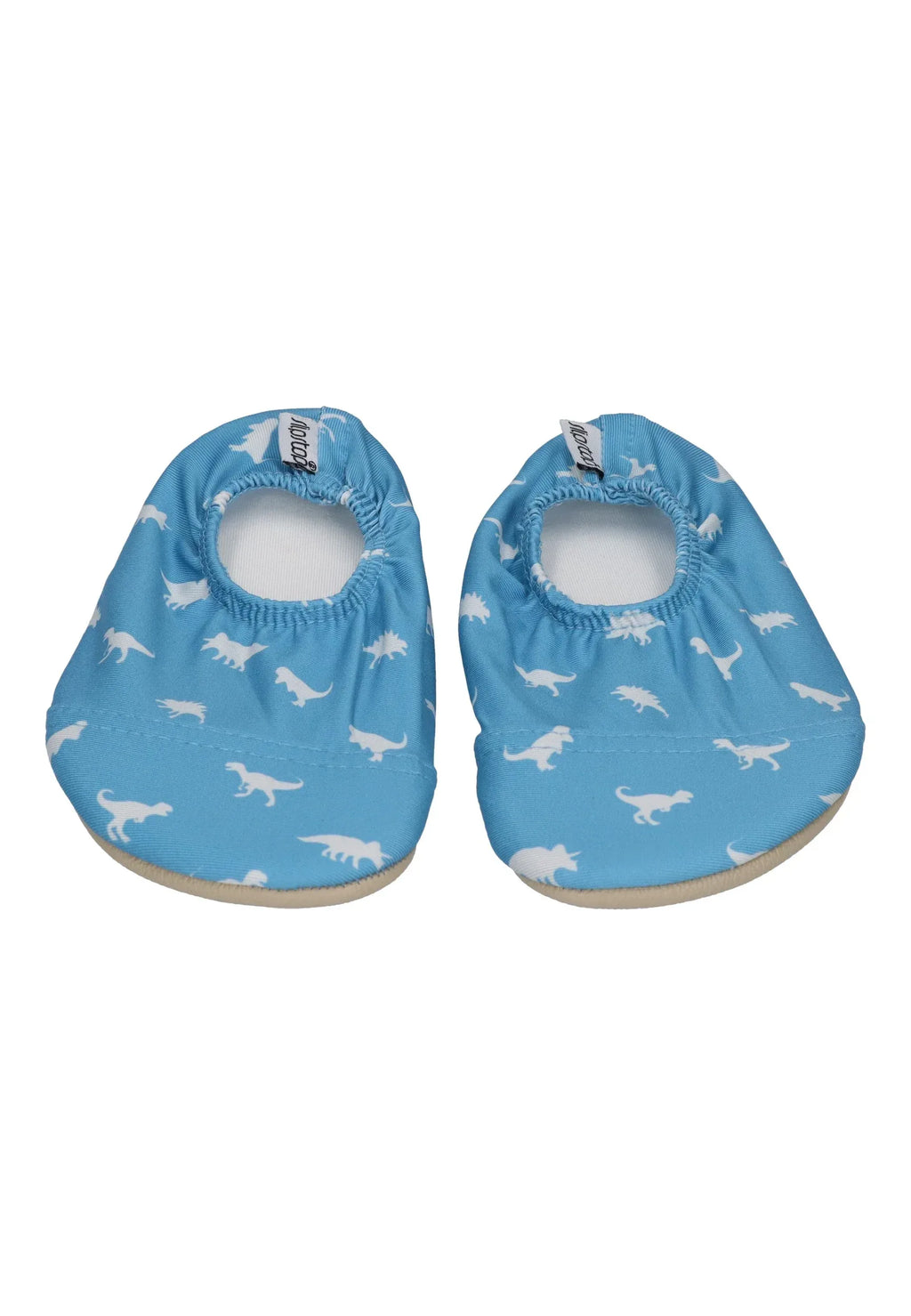 SLIPSTOP Kinder Hausschuhe Badeschuhe DINO PETROL Dinosaurier blau