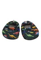 SLIPSTOP Kinder Hausschuhe Badeschuhe DINO schwarz bunt