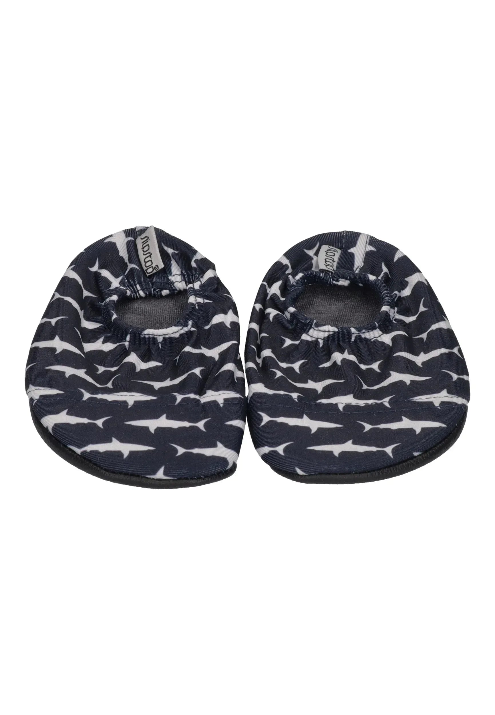 SLIPSTOP Kinder Hausschuhe Badeschuhe DIVE Haie navy