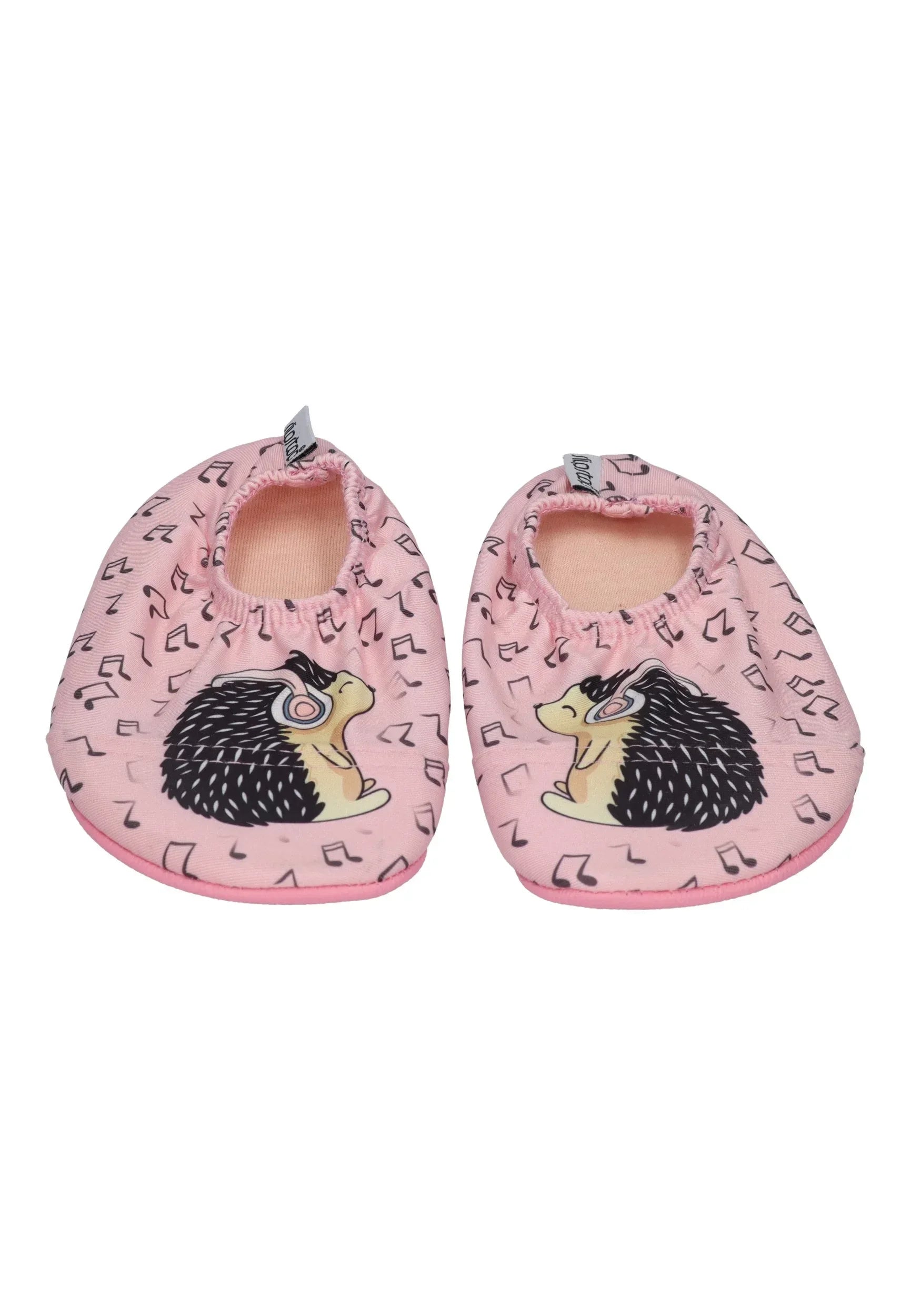 SLIPSTOP Kinder Hausschuhe Badeschuhe DJ Igel rosa