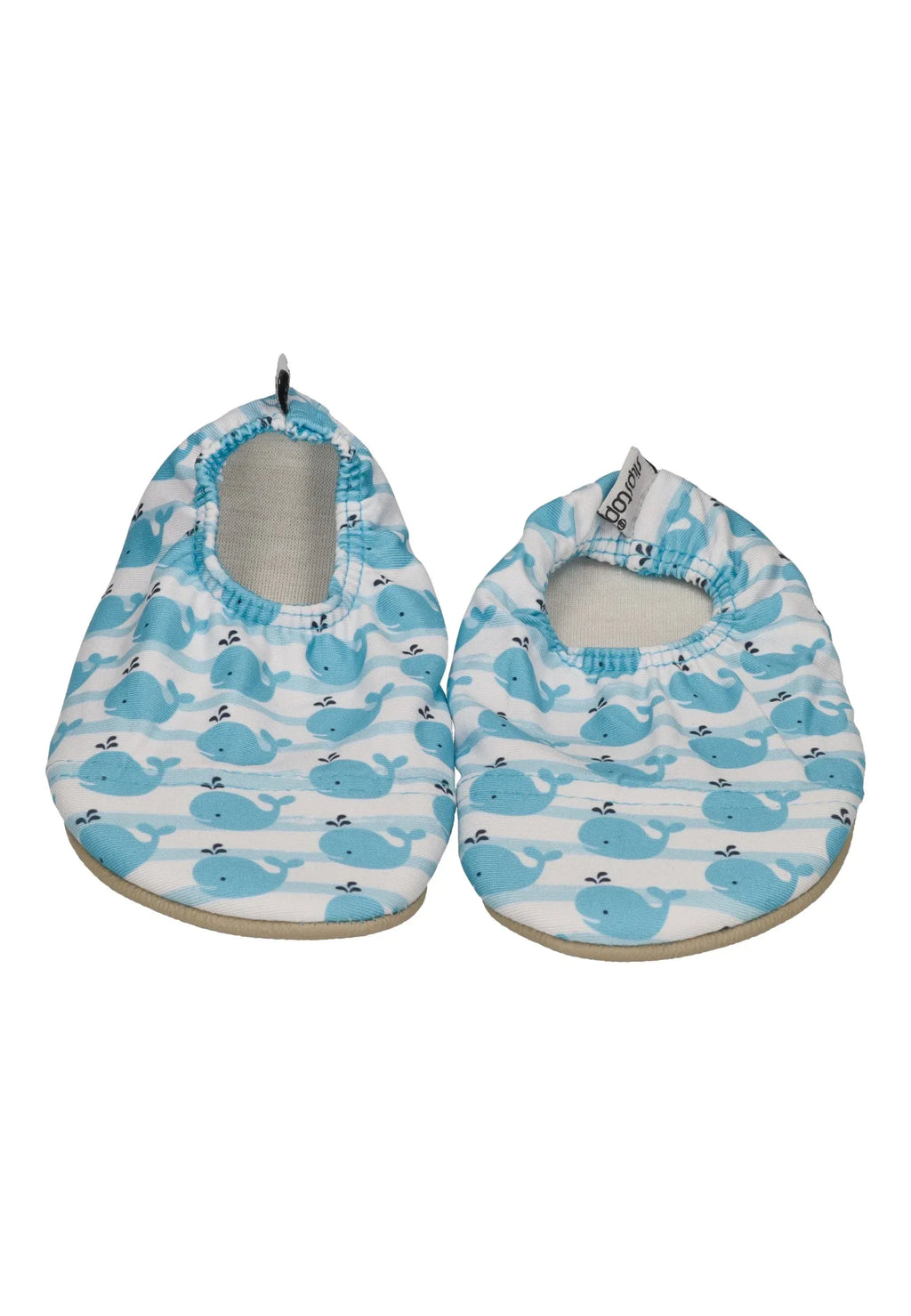 SLIPSTOP Kinder Hausschuhe Badeschuhe DORIS Wal white blue
