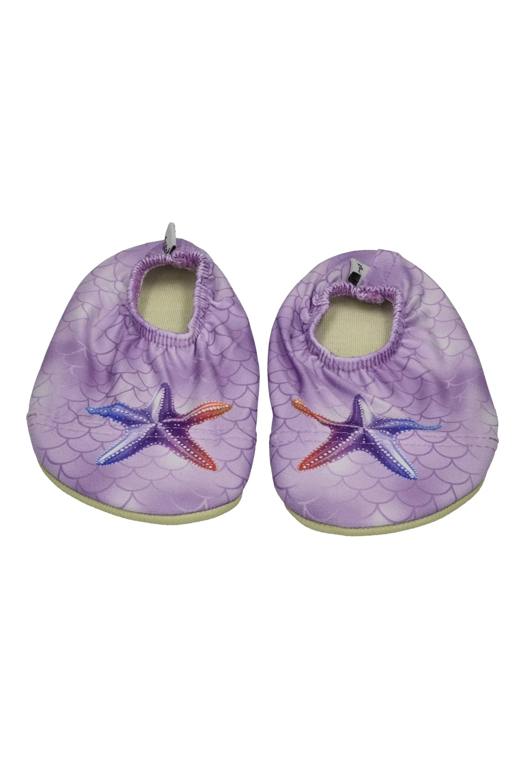 SLIPSTOP Kinder Hausschuhe Badeschuhe Delicate Seestern lila
