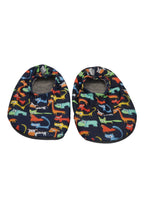 SLIPSTOP Kinder Hausschuhe Badeschuhe FARM schwarz bunt