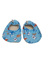 SLIPSTOP Kinder Hausschuhe Badeschuhe FREDDY Hai blau