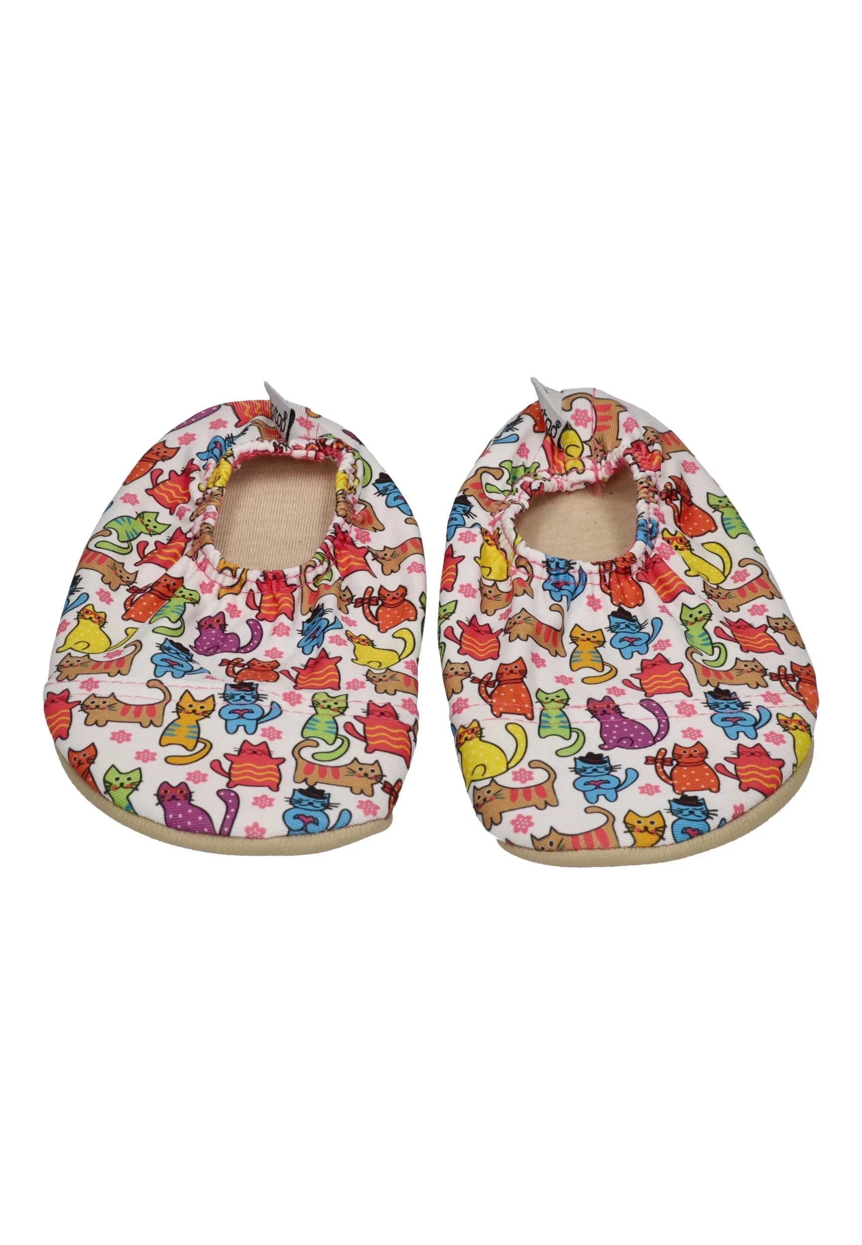 SLIPSTOP Kinder Hausschuhe Badeschuhe FUNNY CATS - bunt – Hausschuhe - Mehrfarbig | shoedealo.shop – Bild 4