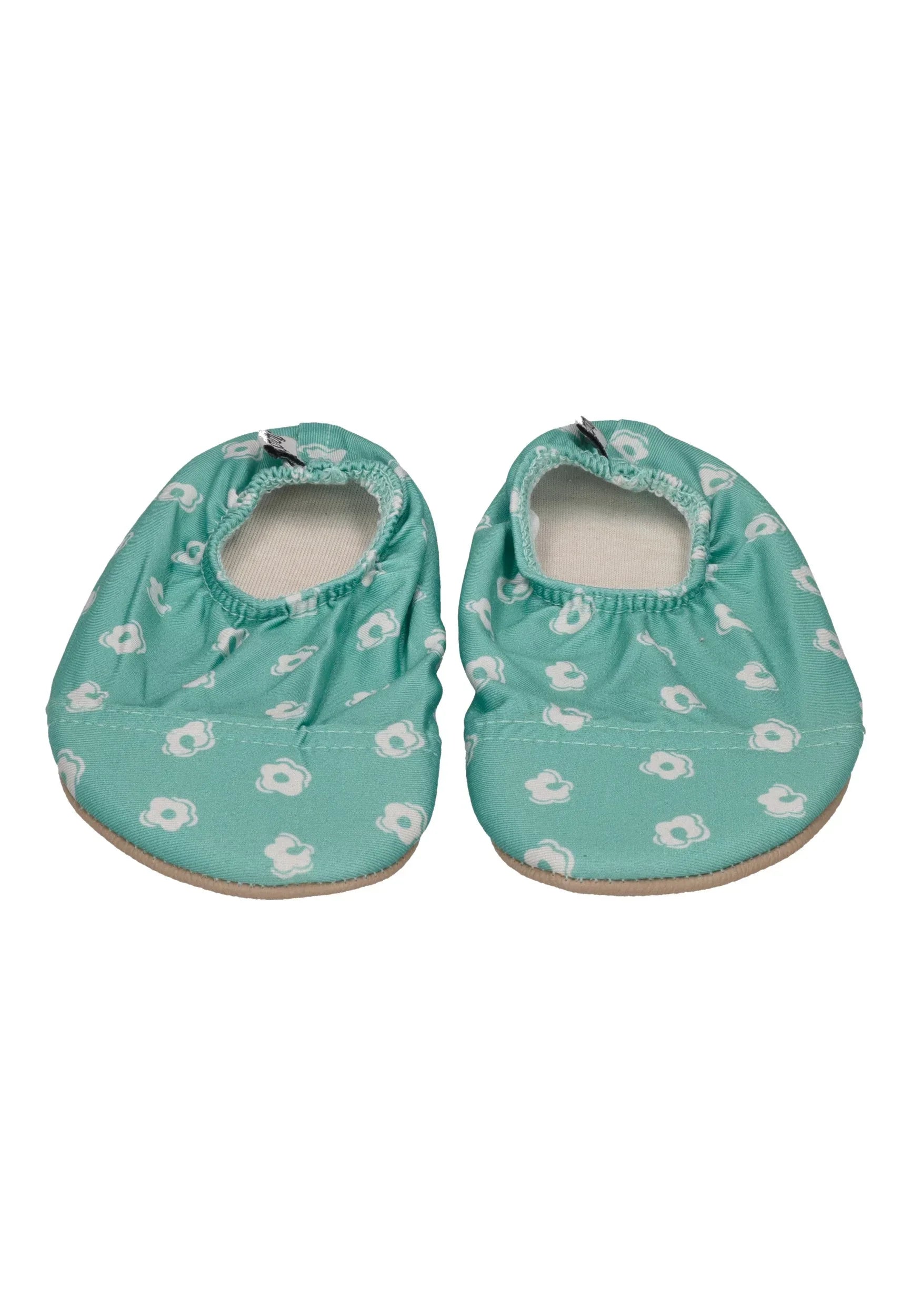 SLIPSTOP Kinder Hausschuhe Badeschuhe MARGARITA Blume türkis