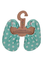 SLIPSTOP Kinder Hausschuhe Badeschuhe MARGARITA Blume türkis