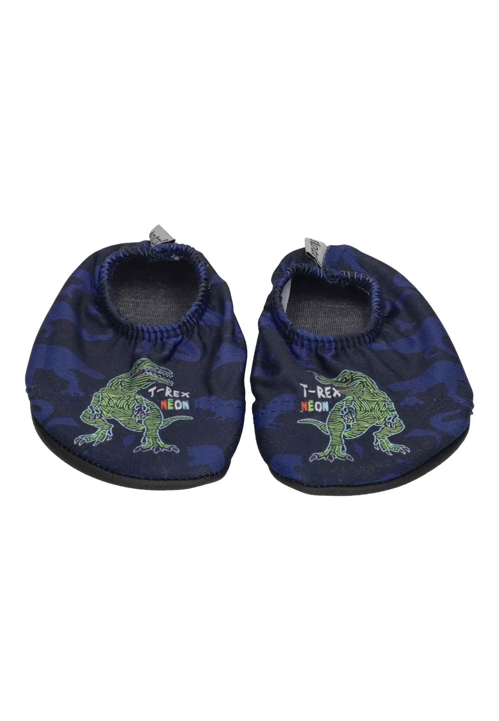 SLIPSTOP Kinder Hausschuhe Badeschuhe MIGHTY Dino Blau