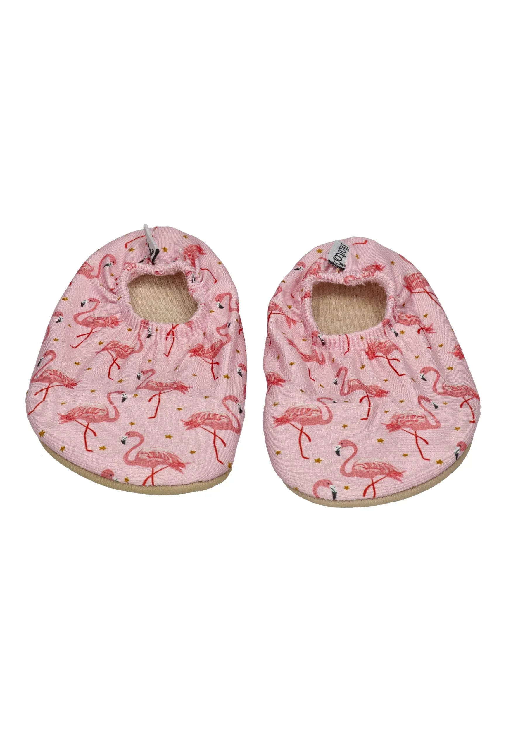 SLIPSTOP Kinder Hausschuhe Badeschuhe May Flamingos rosa