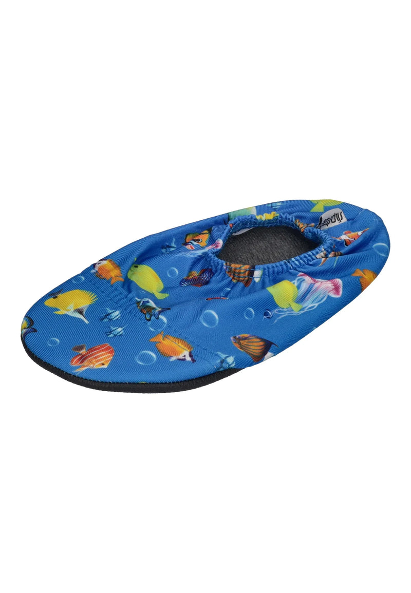 SLIPSTOP Kinder Hausschuhe Badeschuhe Nemo Fische blau