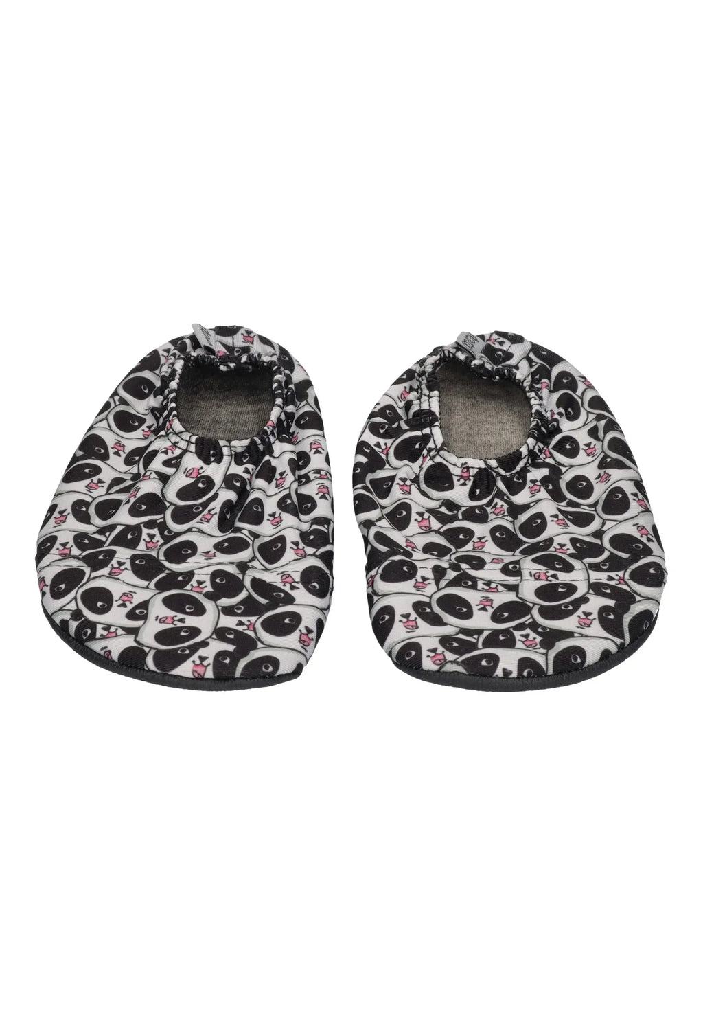 SLIPSTOP Kinder Hausschuhe Badeschuhe PANDA black white