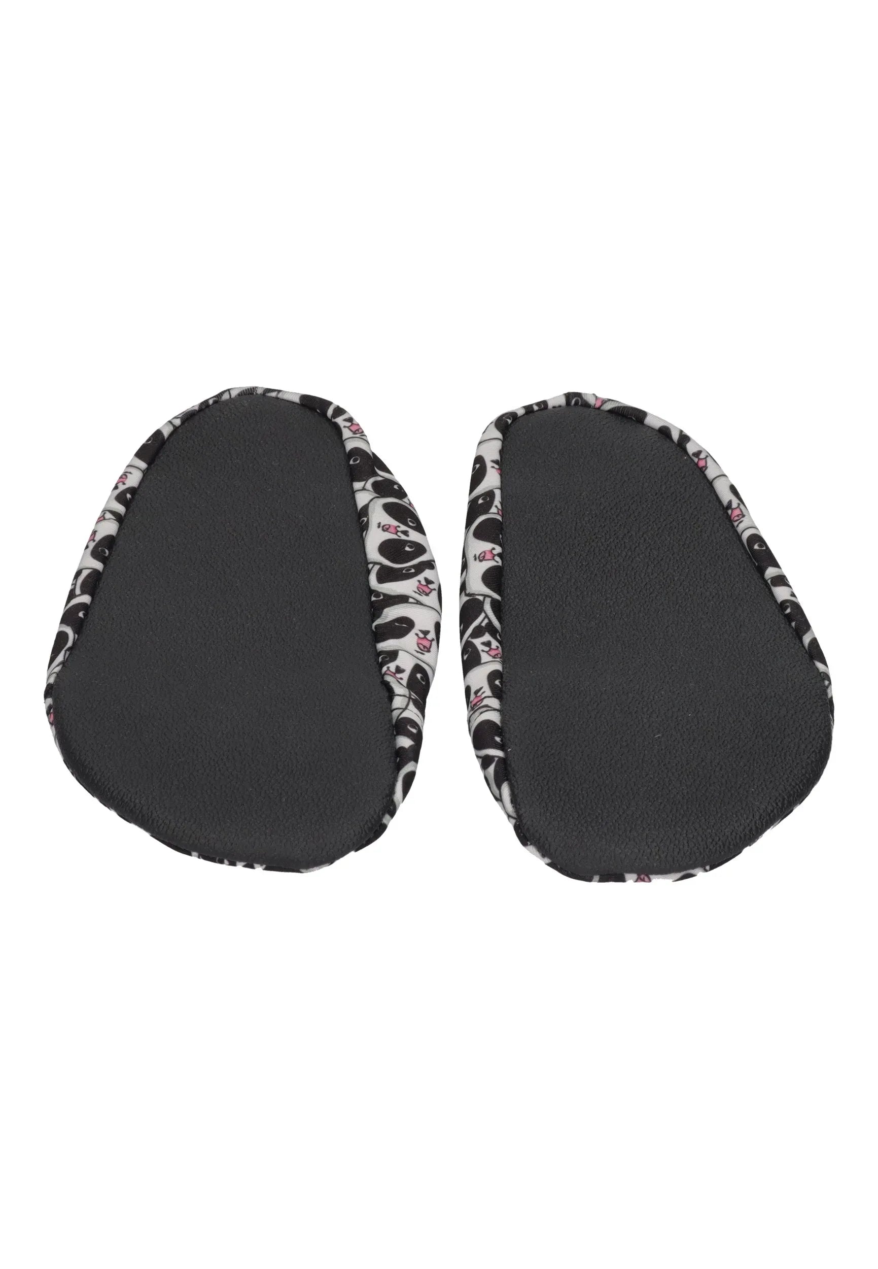 SLIPSTOP Kinder Hausschuhe Badeschuhe PANDA black white