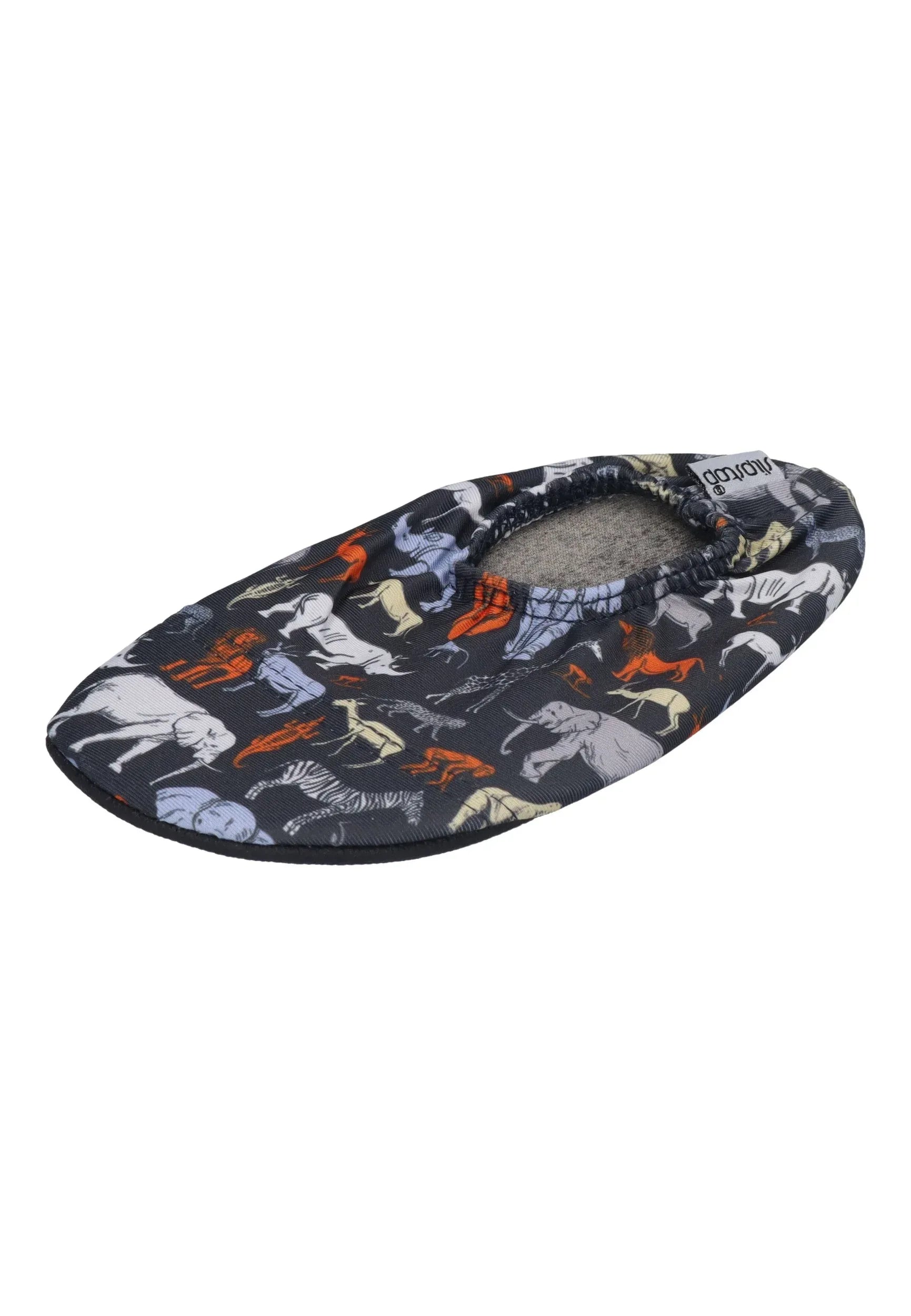 SLIPSTOP Kinder Hausschuhe Badeschuhe SAVANA Tiere bunt