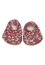 SLIPSTOP Kinder Hausschuhe Badeschuhe STONE FLOWER Blumen Rotbraun