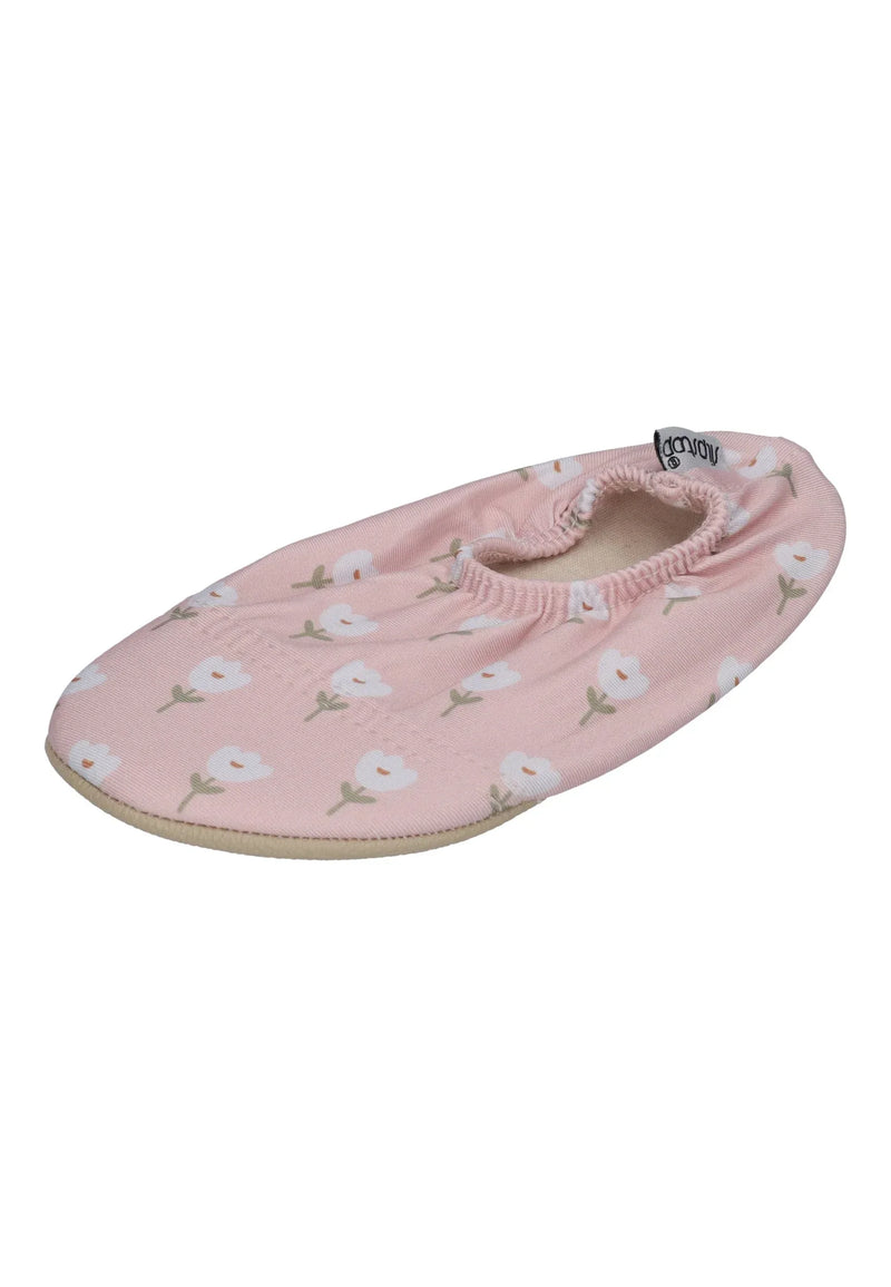 SLIPSTOP Kinder Hausschuhe Badeschuhe TULIP PINK Blumen Altrosa