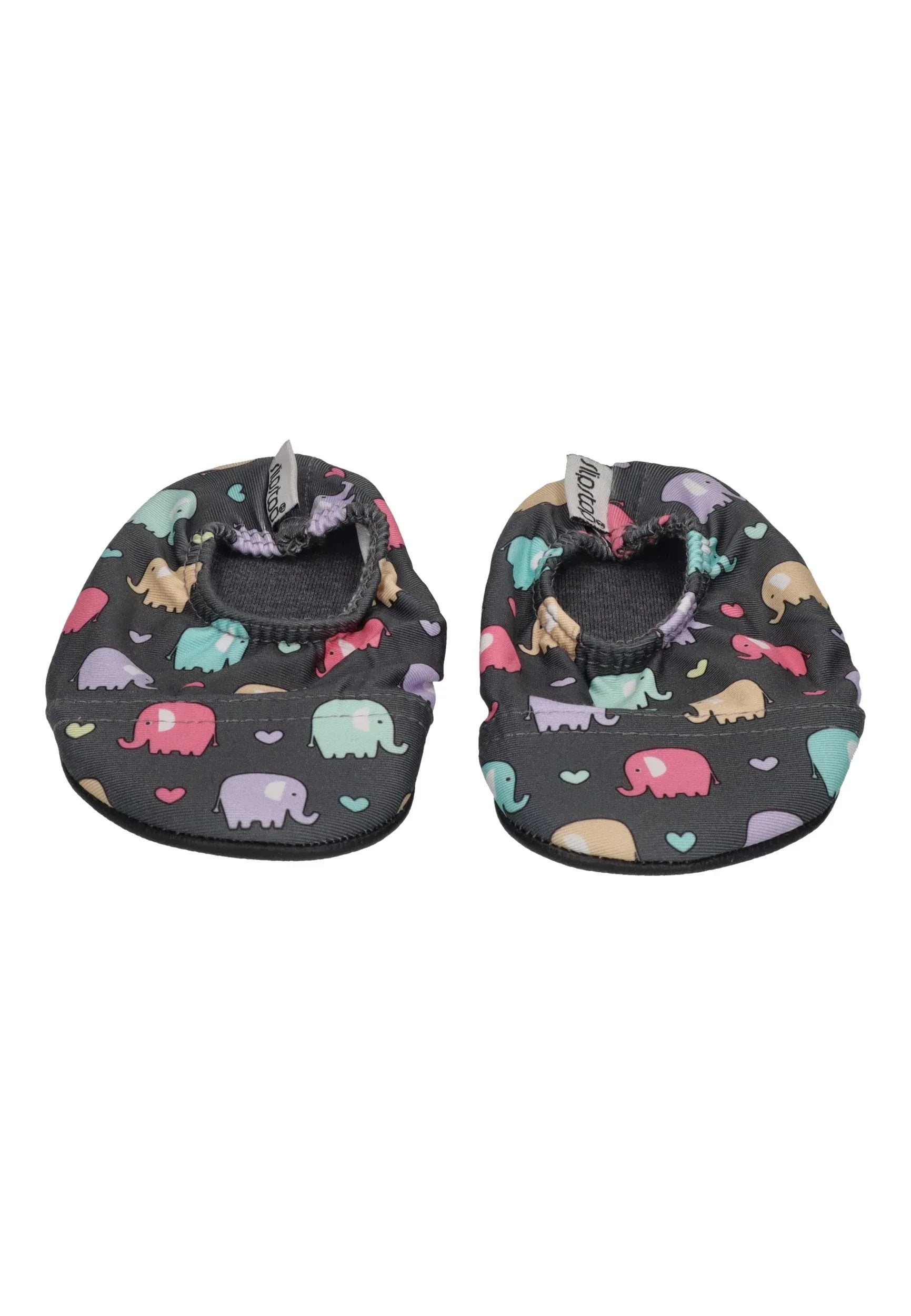 SLIPSTOP Kinder Hausschuhe Badeschuhe WINNIE Elefant black