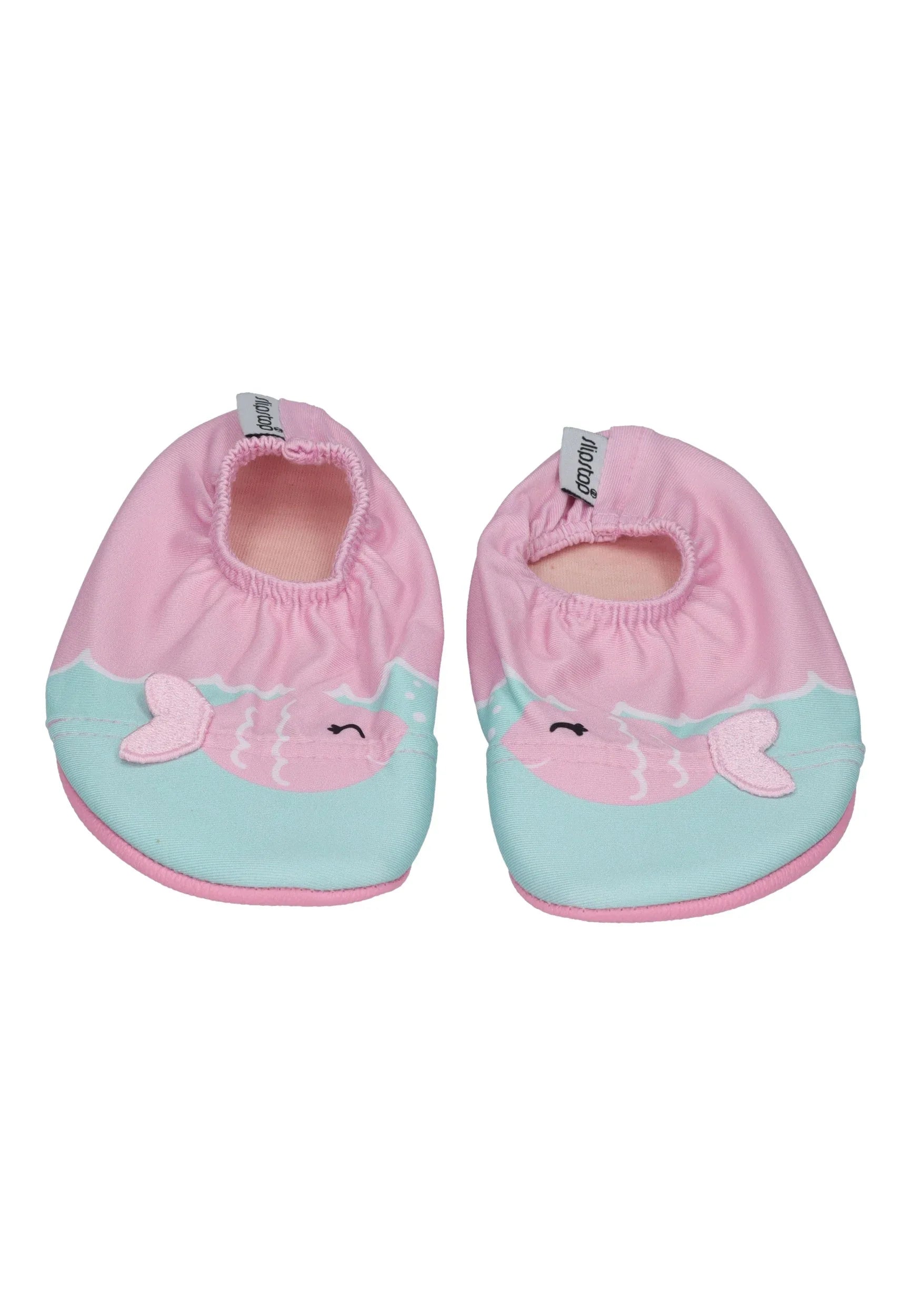 SLIPSTOP Kinder Hausschuhe Badeschuhe Yoyo rosa türkis