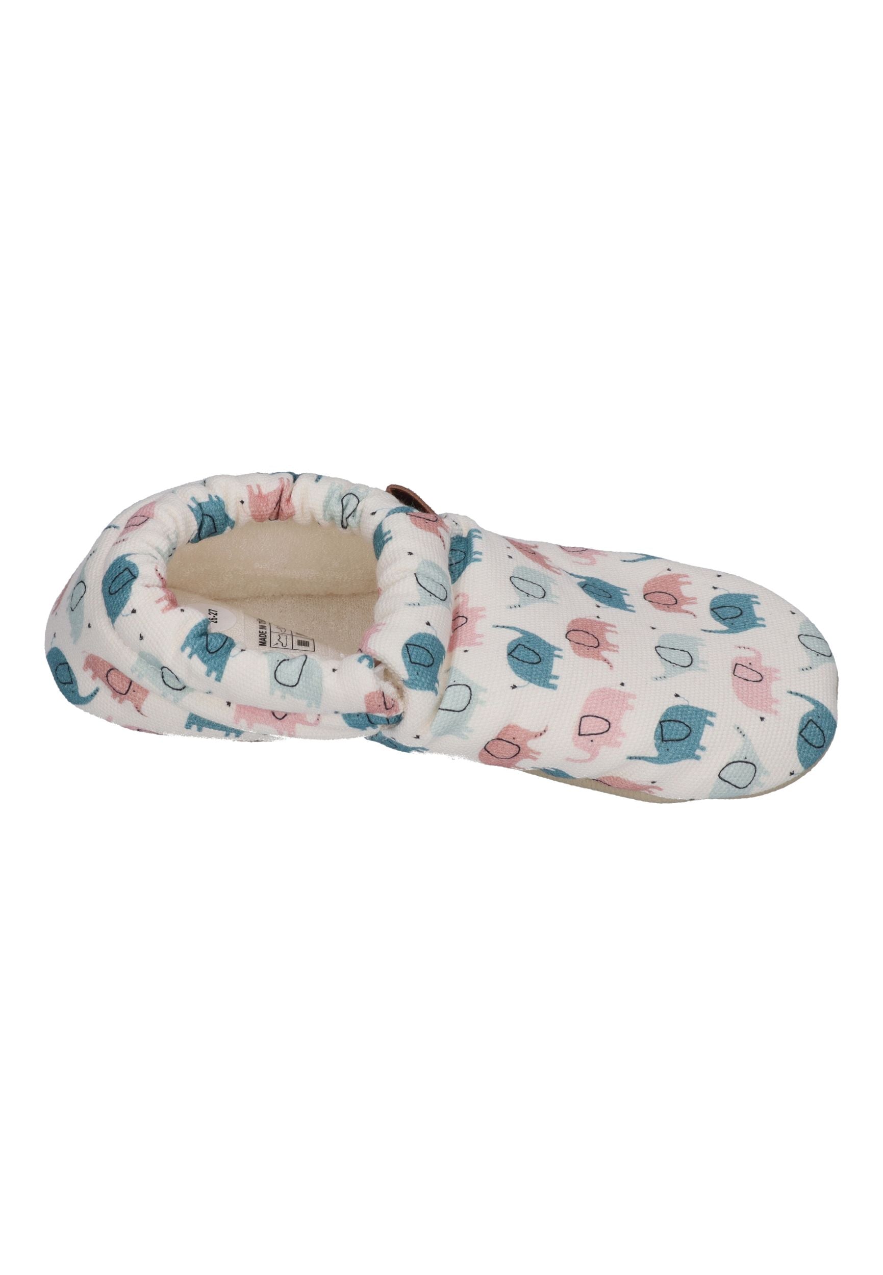 SLIPSTOP Kinder Hausschuhe Bootie AFRO bunte Elefanten