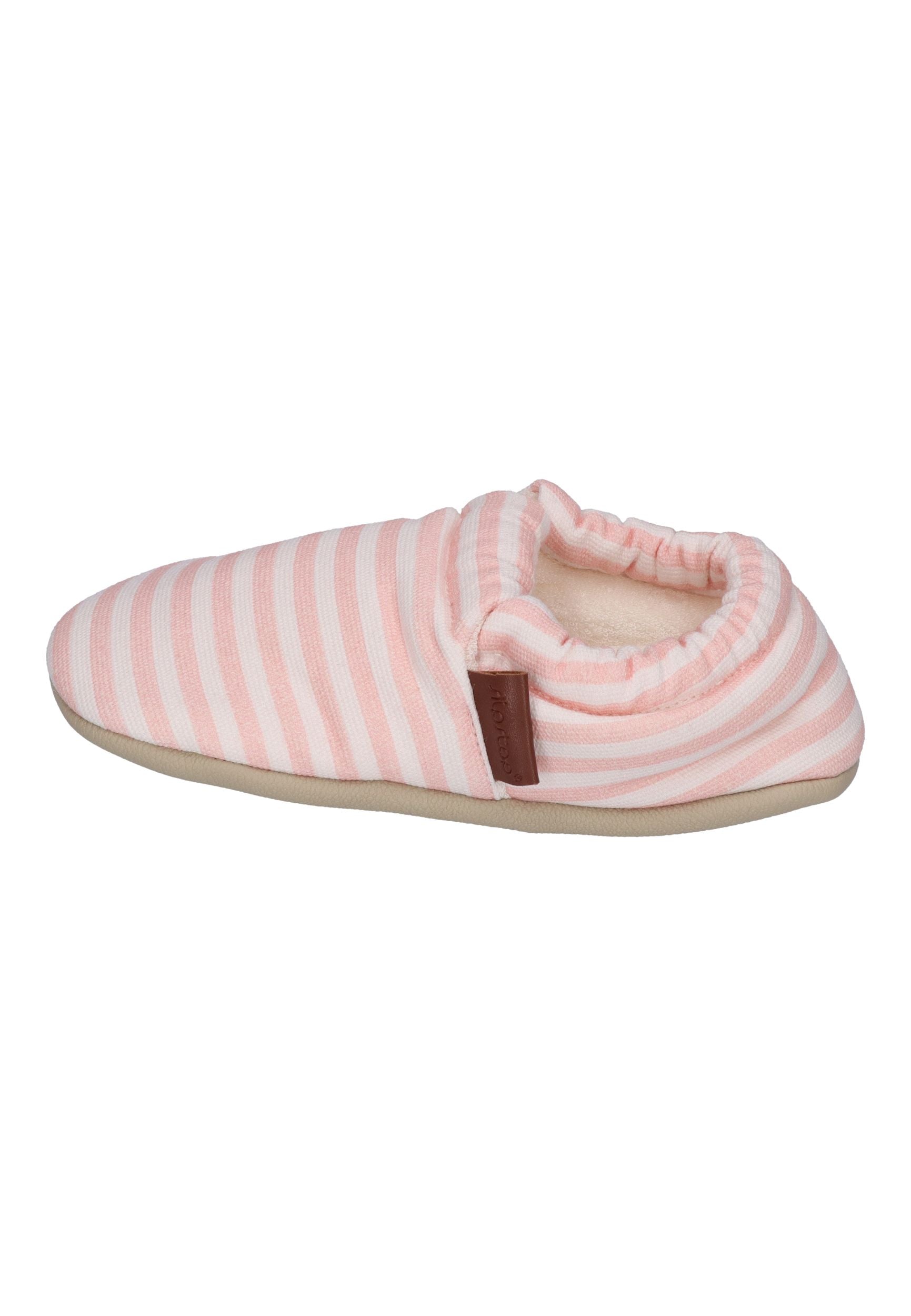 SLIPSTOP Kinder Hausschuhe Bootie BREEZE rosa gestreift