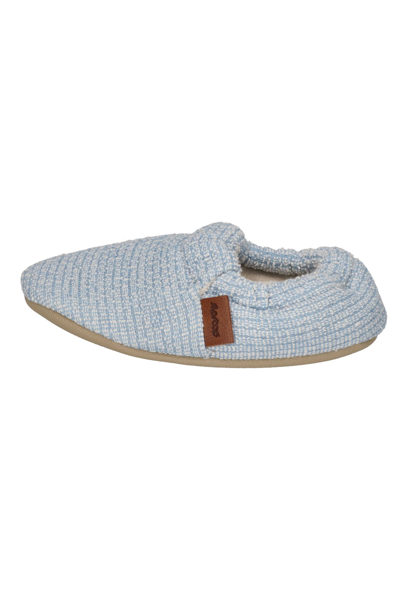 SLIPSTOP Kinder Hausschuhe Bootie ICE BLUE hellblau meliert