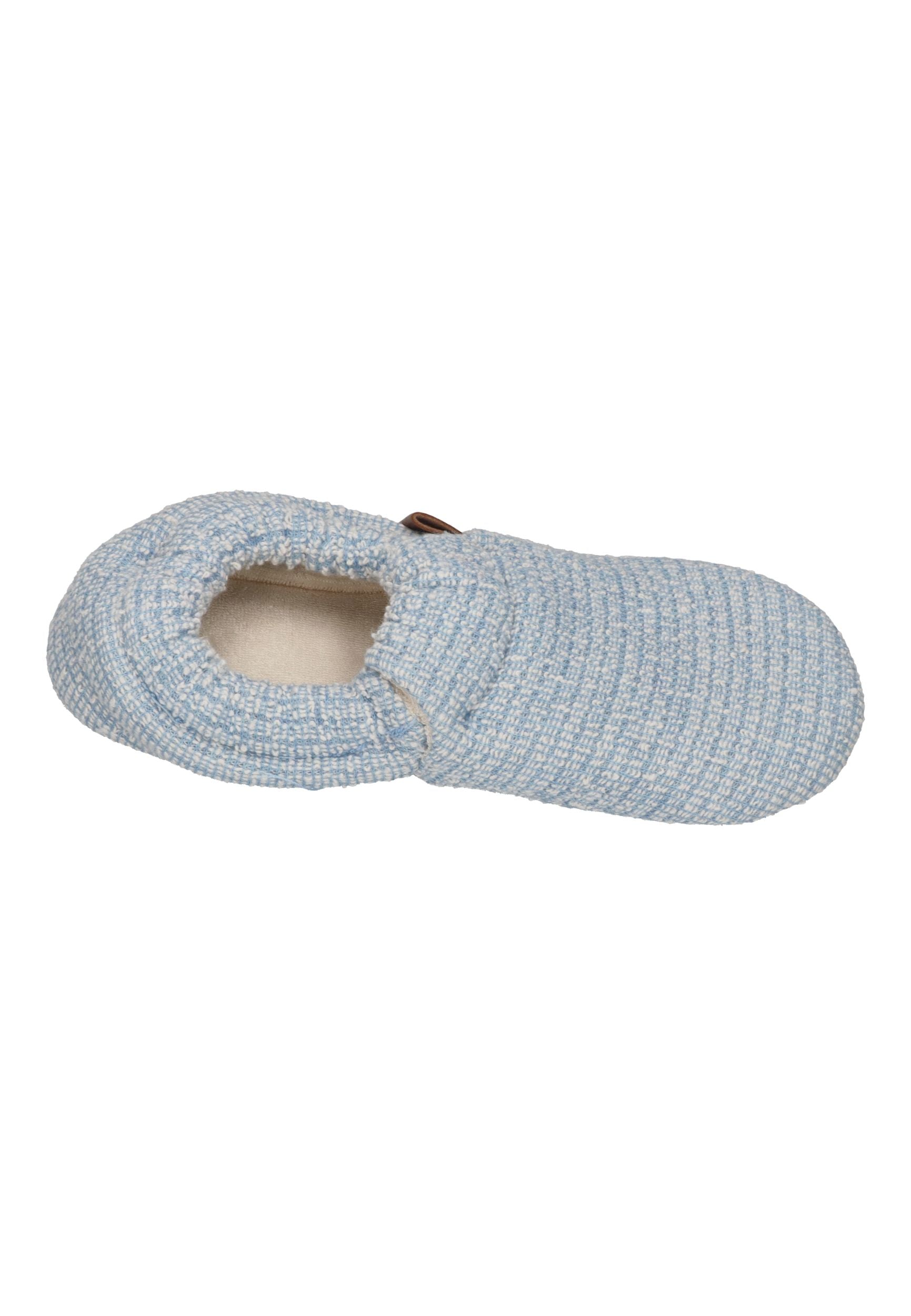 SLIPSTOP Kinder Hausschuhe Bootie ICE BLUE hellblau meliert