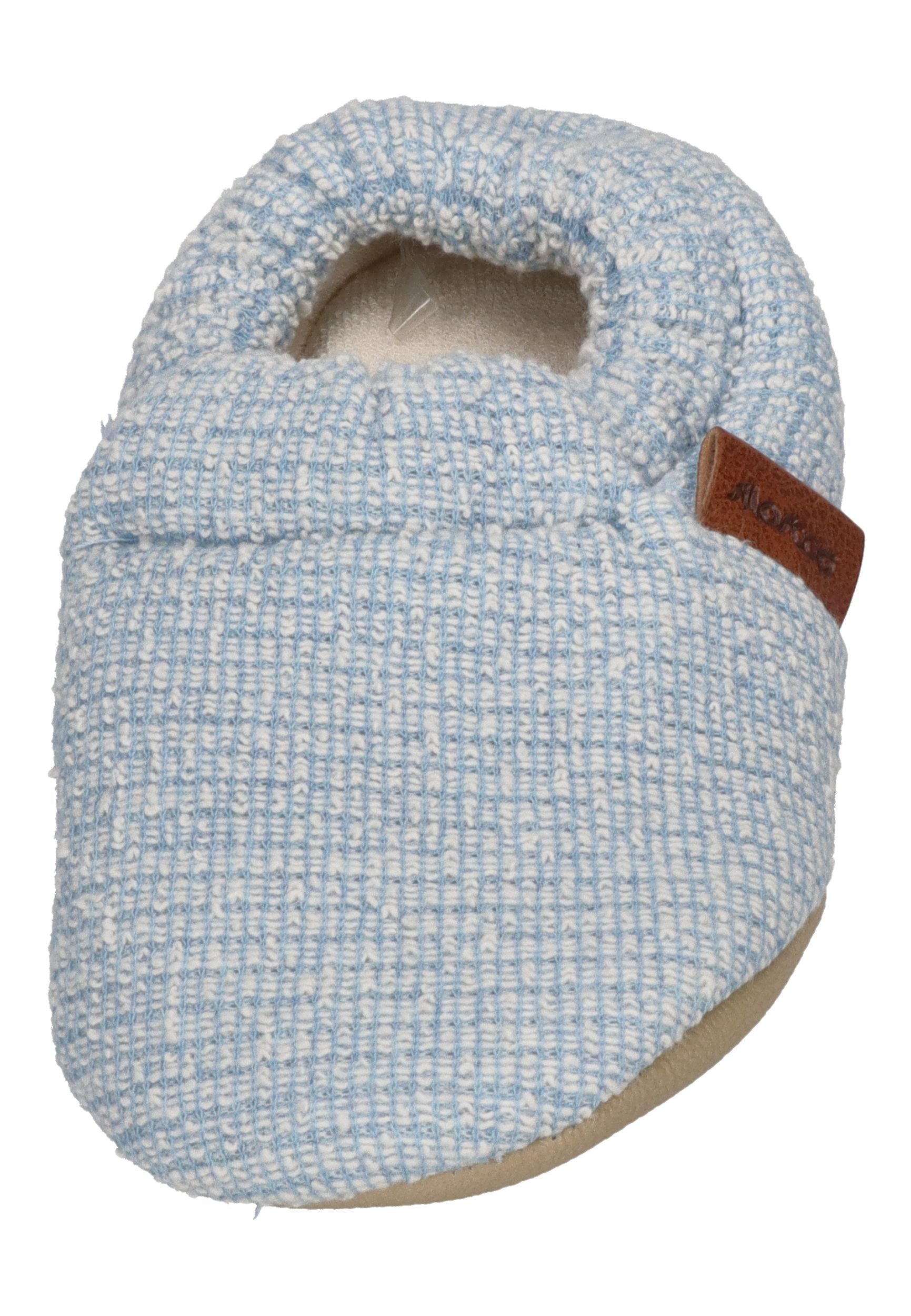 SLIPSTOP Kinder Hausschuhe Bootie ICE BLUE hellblau meliert