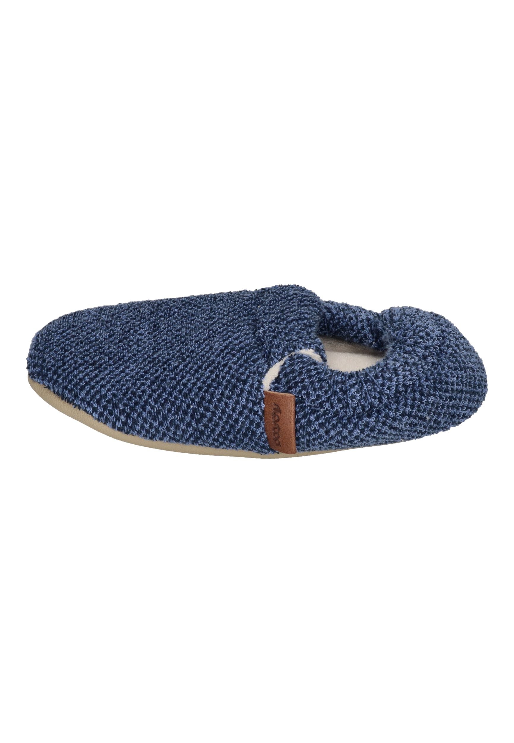 SLIPSTOP Kinder Hausschuhe Bootie INDIGO dunkelblau meliert