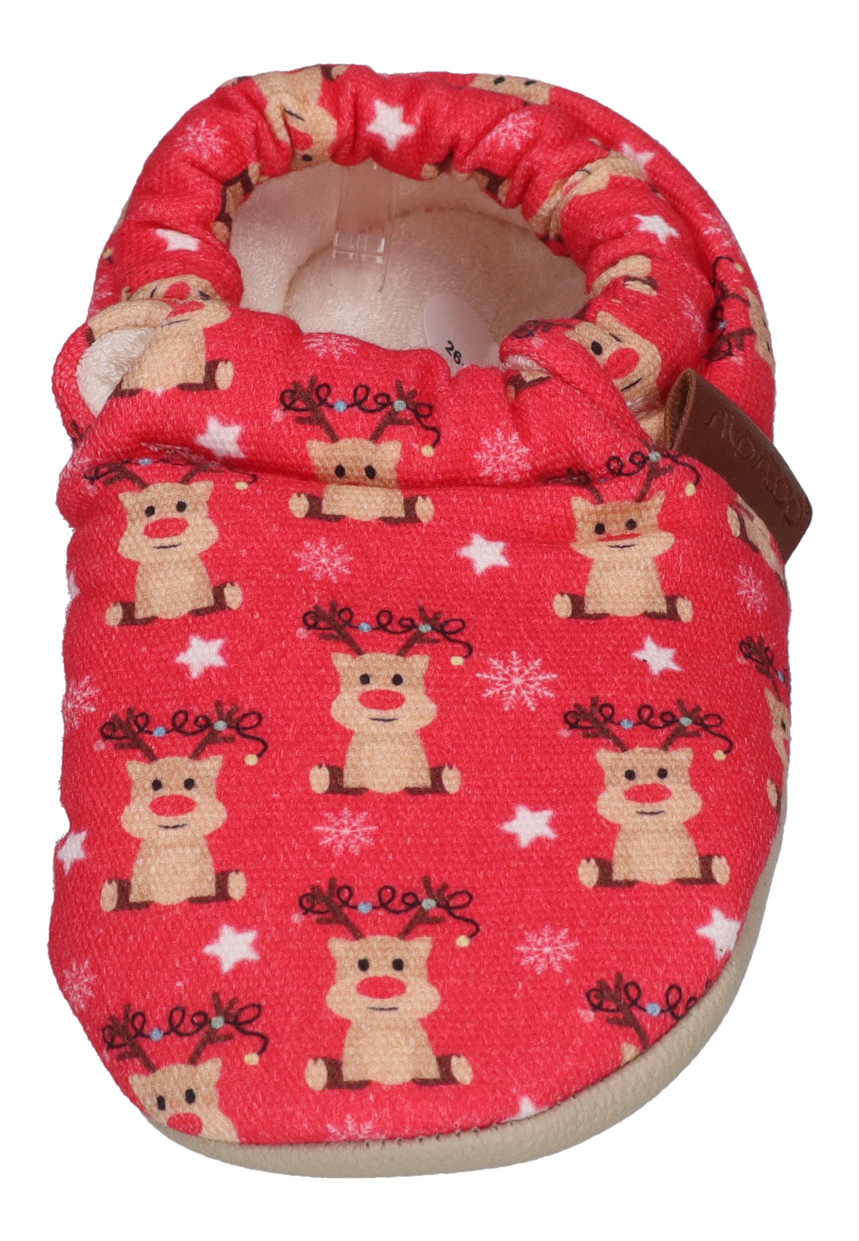 SLIPSTOP Kinder Hausschuhe Bootie RUDOLPH rot